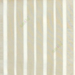 Cream color vertical pencil stripes net finished vertical and horizontal thread crossing checks poly sheer curtain